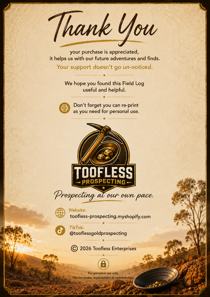 Prospecting Field Log Book